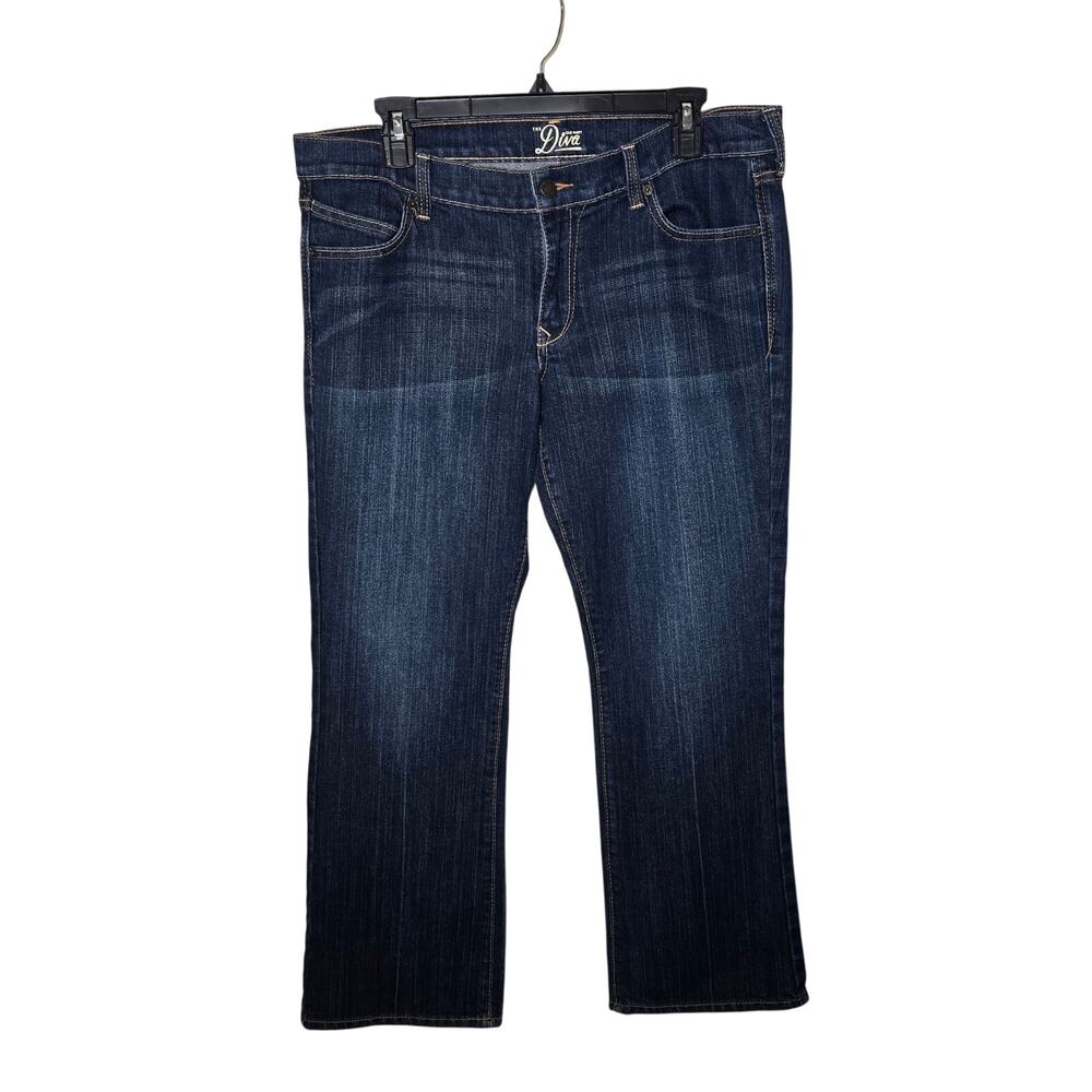 Old Navy The Diva Flare Jeans Size 12 Stretch Boho Retro Y2K Dark Wash Pristine - Picture 2 of 7